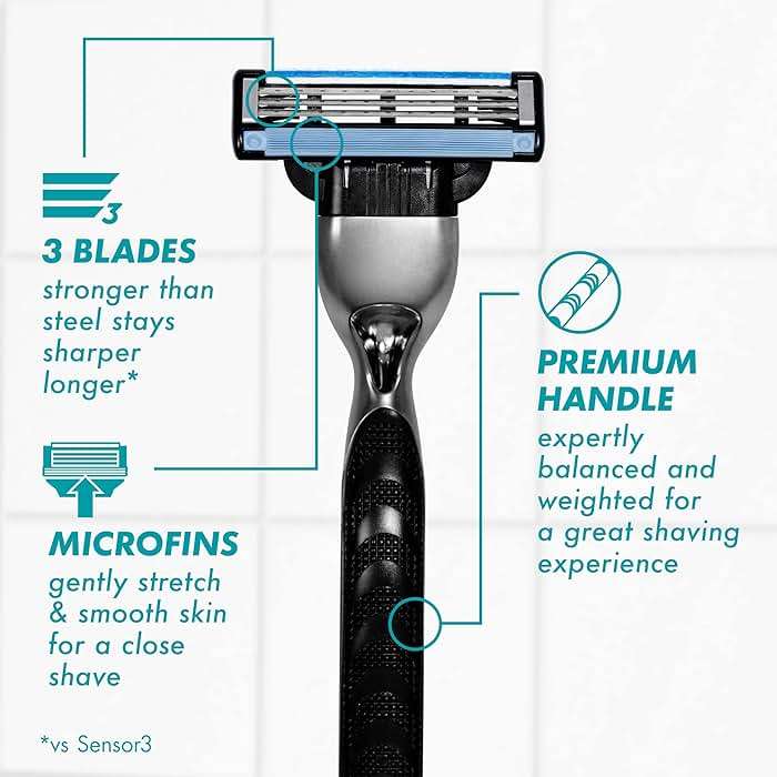 Gillette Mach3 Razor for Men, 1 Razor Handle + 2 Blade Refills - Image 2