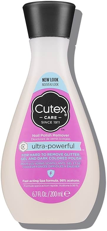 Cutex Gel Nail Polish Remover, Ultra-Powerful & Removes Glitter and Dark Colored Paints, Paraben Free, 6.76 Fl Oz - Product Image