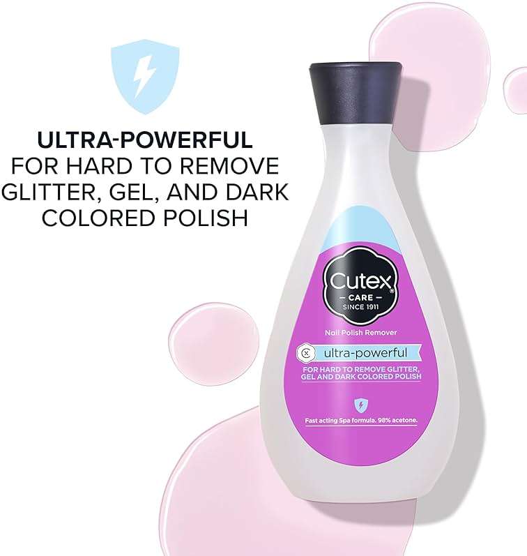 Cutex Gel Nail Polish Remover, Ultra-Powerful & Removes Glitter and Dark Colored Paints, Paraben Free, 6.76 Fl Oz - Image 3