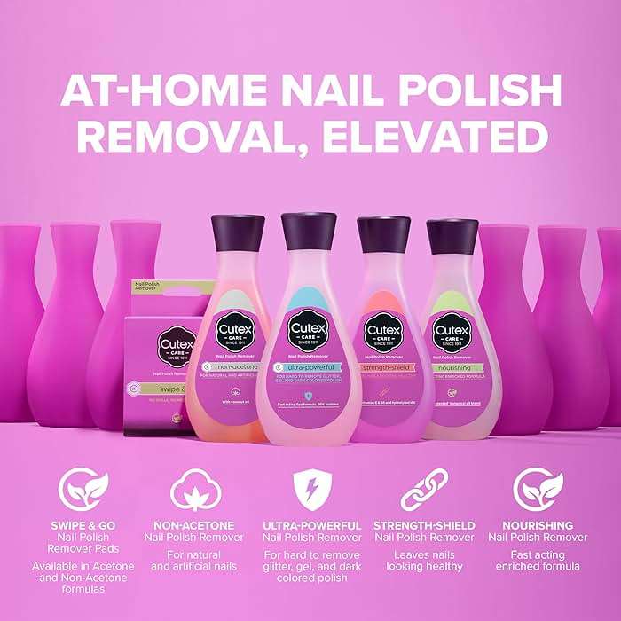 Cutex Gel Nail Polish Remover, Ultra-Powerful & Removes Glitter and Dark Colored Paints, Paraben Free, 6.76 Fl Oz - Image 6