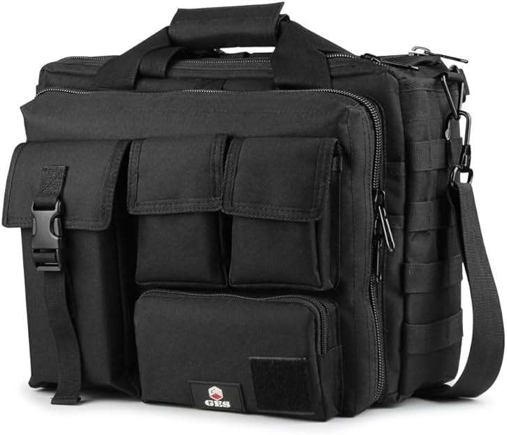 Tactical Briefcase, GES 15.6 Inch Men's Messenger Bag Military Briefcase for Men - Image 1