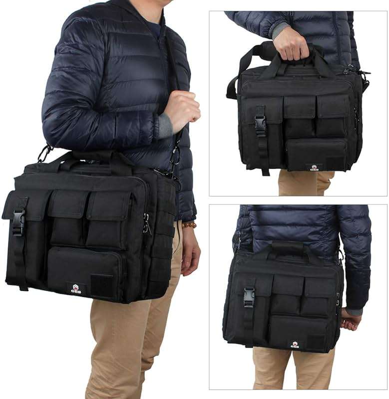 Tactical Briefcase, GES 15.6 Inch Men's Messenger Bag Military Briefcase for Men - Image 7