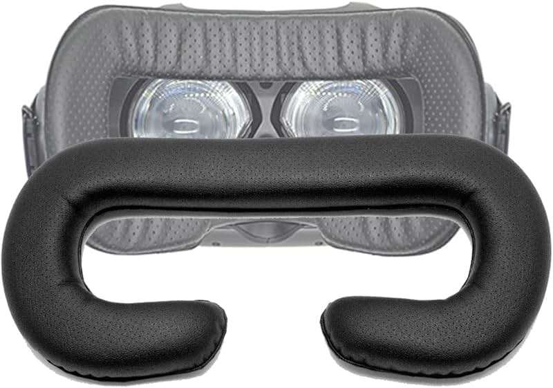 TamBee Vive Sponge Mat Breathable PU Face Foam Replacement Compitable for HTC Vive Headset PU Leather with Holes Eye Mask Black - 12mm (Vive Face Foam) - Image 1