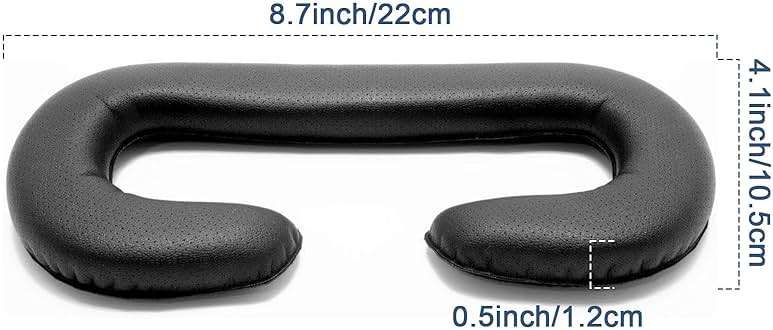 TamBee Vive Sponge Mat Breathable PU Face Foam Replacement Compitable for HTC Vive Headset PU Leather with Holes Eye Mask Black - 12mm (Vive Face Foam) - Image 2