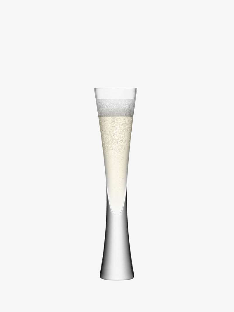 LSA International Moya Champagne Serving Ice Bucket and Flutes 6 oz, Set of 7, Luxury Elegant Curved Mouth Blown Glassware - Image 4