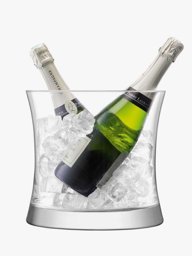 LSA International Moya Grand Champagne Serving Dual Ice Bucket and Flutes 6 oz, Set of 13, Luxury Elegant Curved Mouth Blown Glassware - Image 4
