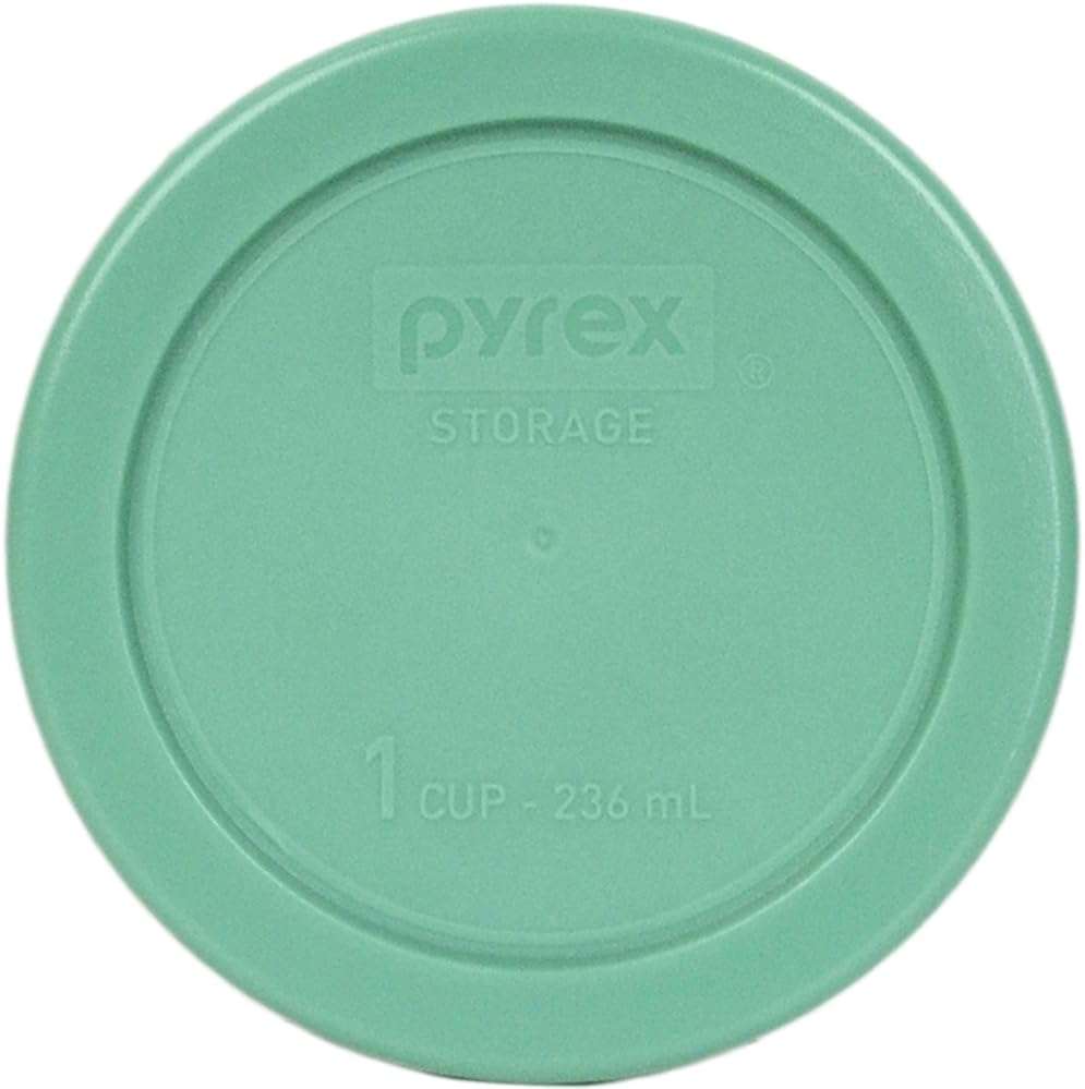 Pyrex 7202-PC 1-Cup Green Food Storage Replacement Lid (6 Pack) - Made in USA - Image 2