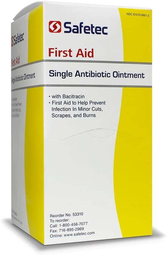 Safetec Antibiotic (Bacitracin) Ointment.9 g. Pouch 144 ct. Box (12 Boxes/case) - Image 2