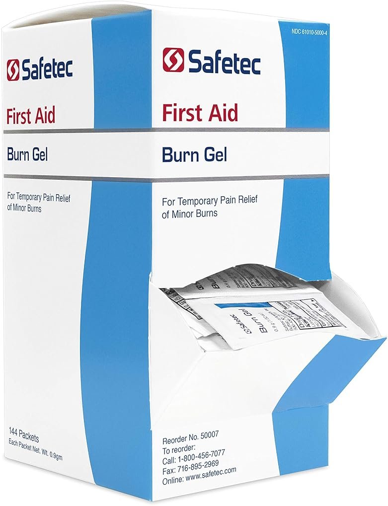 Safetec Burn Gel.9 g. Pouch 144 ct. Box (12 Boxes/case) - Product Image