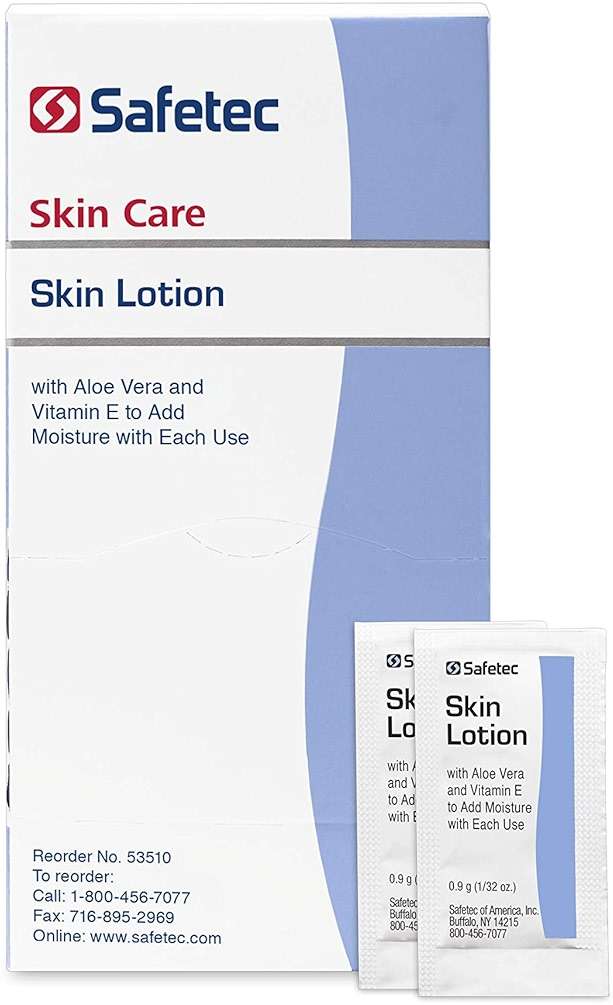 Safetec Skin Lotion.9 g. Pouches 144 ct. Box (12 Boxes/case) - Image 1