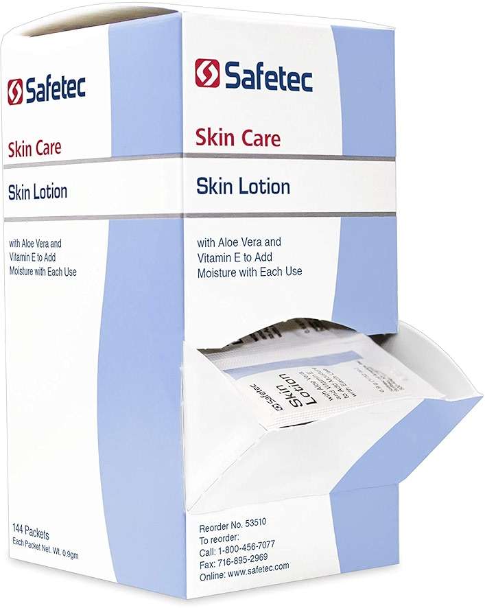 Safetec Skin Lotion.9 g. Pouches 144 ct. Box (12 Boxes/case) - Image 2