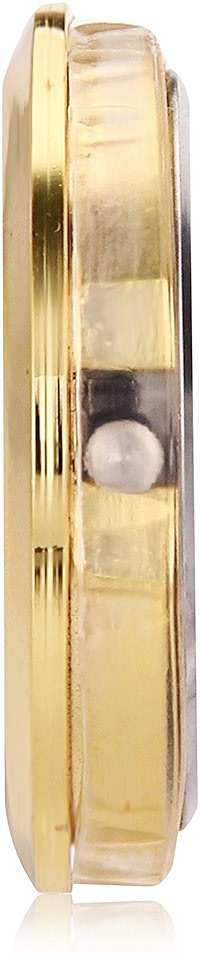 ShoppeWatch Mini Clock Insert 1 7/16" (35mm) Quartz Movement | Miniature Clock Face Insert | Small Round Fit Up White Dial Gold Tone Bezel Roman Numerals CK096GD - Image 5