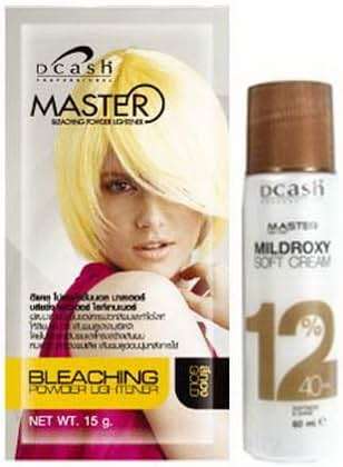 Pack of 1 Set DCASH Master Gold Color Bleaching Dye Hair Powder Lightener Lightening 1 Kit - Image 1
