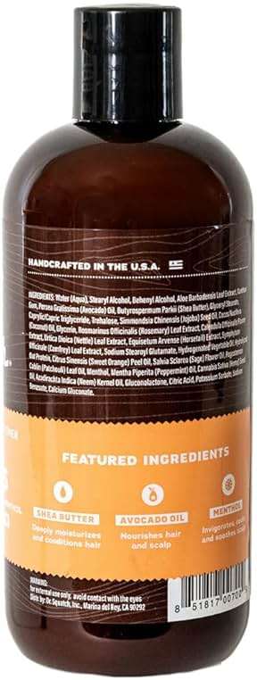 Dr. Squatch Cool Citrus Conditioner for Men – Daily Hair Conditioner – Stimulates, Hydrates, Soothes Scalp – Naturally Sourced with Organic Peppermint, Calendula, Clary Sage - Image 4