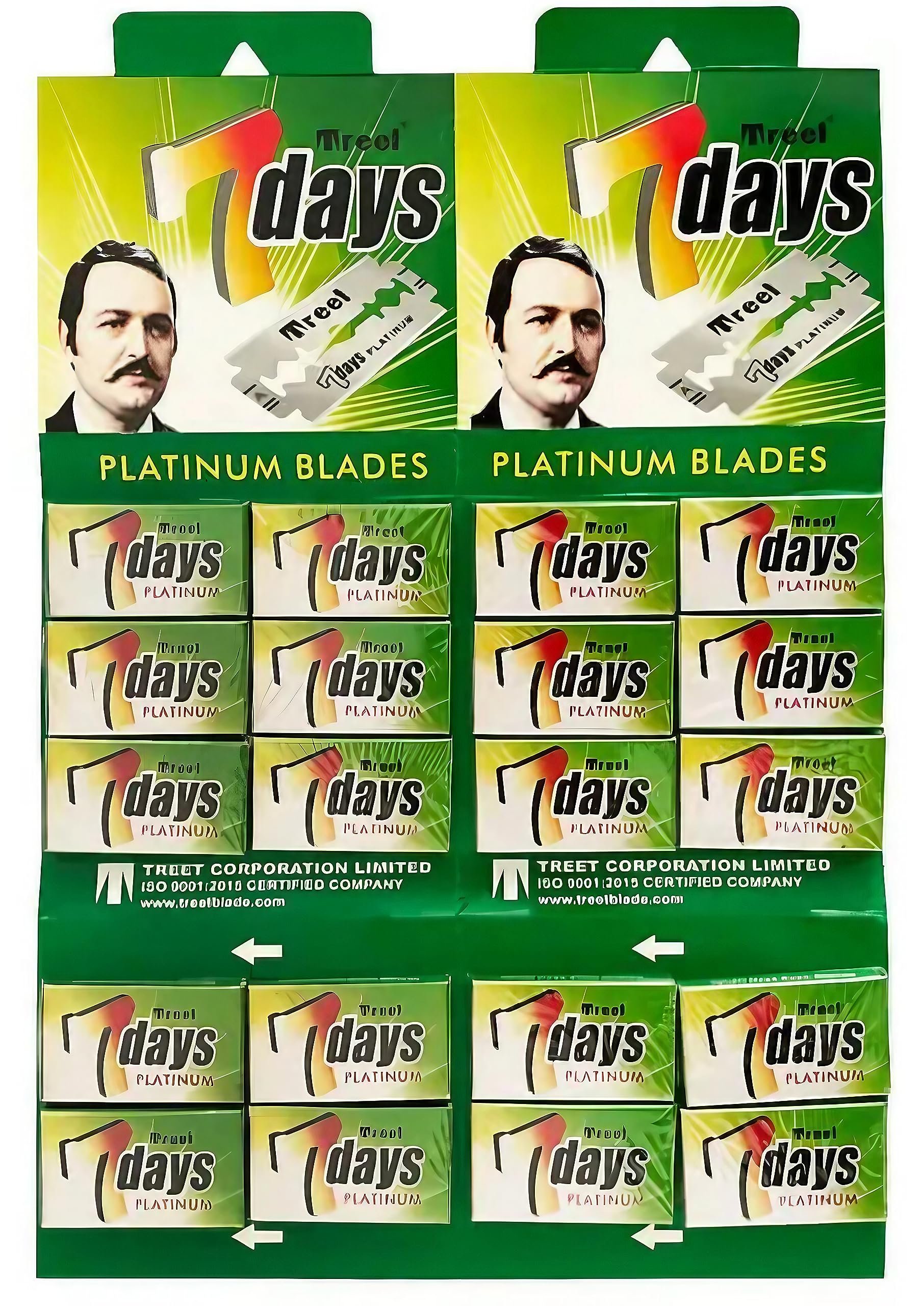 Treet 7 Days Platinum Double Edge Safety Razor Blades, 100 blades (20x5) - Product Image