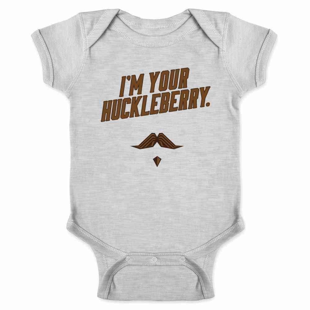 Pop Threads Im Your Huckleberry Western Quote Funny Vintage Infant Baby Boy Girl Bodysuit - Image 1