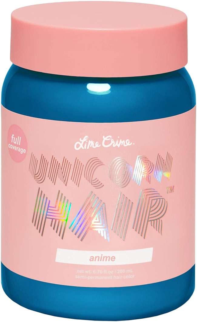 Lime Crime Unicorn Hair Dye Full Coverage, Anime (Candy Blue) - Vegan and Cruelty Free Semi-Permanent Hair Color Conditions & Moisturizes - Temporary Blue Hair Dye With Sugary Citrus Vanilla Scent - Image 2