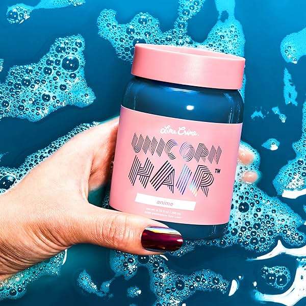 Lime Crime Unicorn Hair Dye Full Coverage, Anime (Candy Blue) - Vegan and Cruelty Free Semi-Permanent Hair Color Conditions & Moisturizes - Temporary Blue Hair Dye With Sugary Citrus Vanilla Scent - Image 3