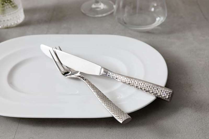 FORTESSA Lucca 18/10 Stainless Steel Flatware, 20 Piece Place Setting With Table Knives, Forks and Spoons (Service For 4), Dishwasher Safe, Polished - Image 2