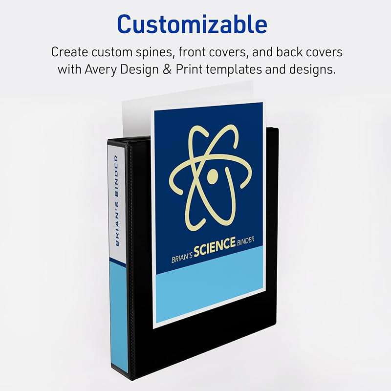 Avery Durable View 3 Ring Binders for Home, School Supplies, Office, or Organization Needs, 1.5" Slant Ring, 12 Pack White Binders (17022) - Image 5