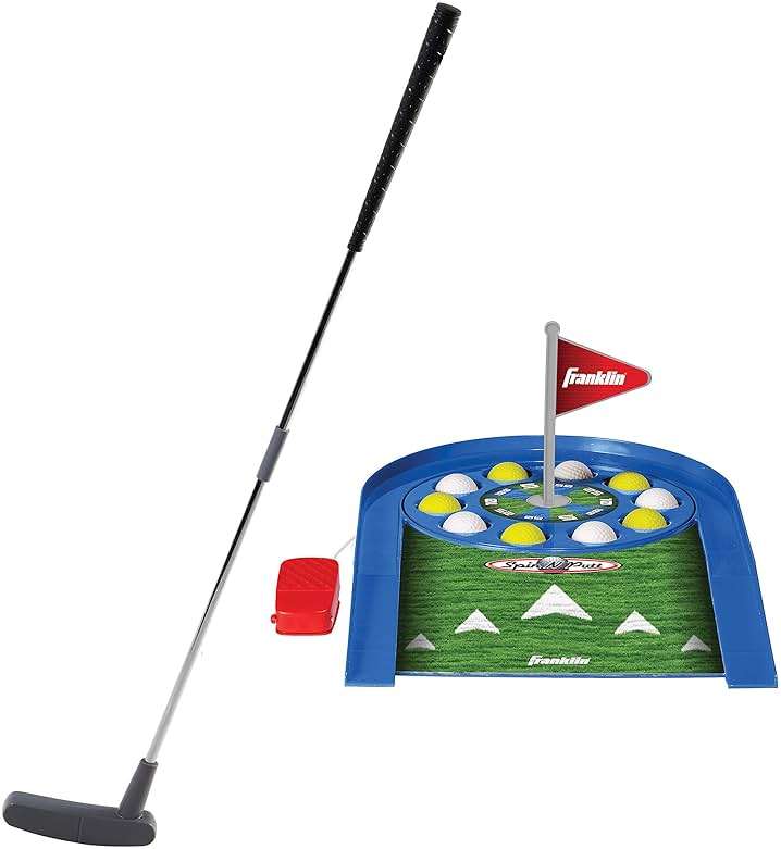 Franklin Sports Mini Putt Golf Game for Kids - Spin n' Putt Electronic Putting Game - Indoor - Putter + Balls Included - Image 1