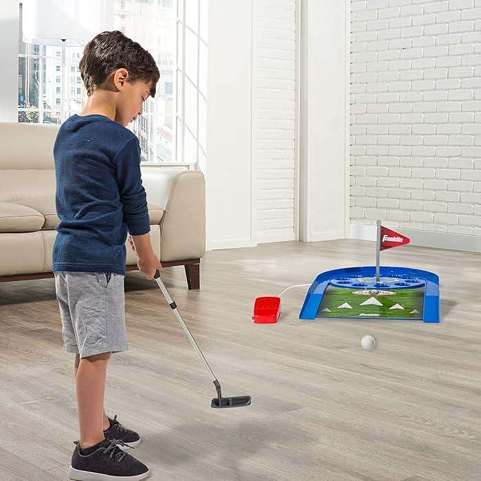 Franklin Sports Mini Putt Golf Game for Kids - Spin n' Putt Electronic Putting Game - Indoor - Putter + Balls Included - Image 7