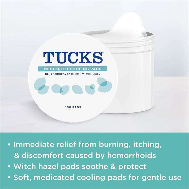 TUCKS Medicated Cooling Pads, 100 Count – Hemorrhoid Pads with Witch Hazel, Cleanses Sensitive Areas, Protects from Irritation, Hemorrhoid Treatment, Medicated Pads Used by Hospitals - Image 7