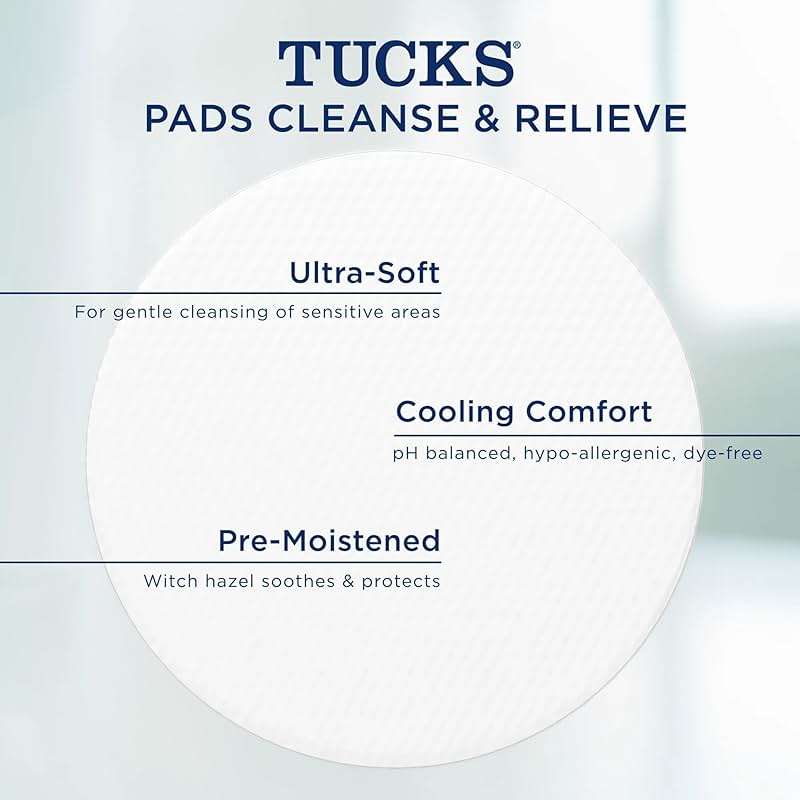 TUCKS Medicated Cooling Pads, 100 Count – Hemorrhoid Pads with Witch Hazel, Cleanses Sensitive Areas, Protects from Irritation, Hemorrhoid Treatment, Medicated Pads Used by Hospitals - Image 9