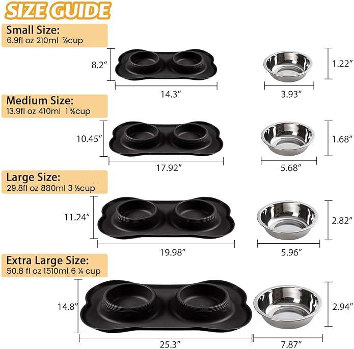 Hubulk Pet Dog Bowls 2 Stainless Steel Dog Bowl with No Spill Non-Skid Silicone Mat + Pet Food Scoop Water and Food Feeder Bowls for Feeding Small Medium Large Dogs Cats Puppies (S, Black) - Image 4