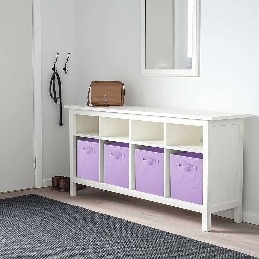 ShellKingdom Storage Bins, Foldable Fabric Storage Cubes And Cloth Storage Organizer Drawer For Closet And Toys Storage, 6 Pack (Lavender) - Image 5