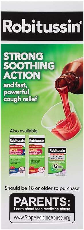 Robitussin Maximum Strength Nighttime Cough DM Max, Adult Formula, Berry Flavor - 8 Fl Oz Bottle - Image 11