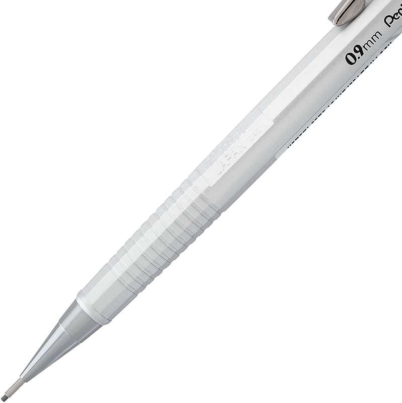 Pentel Sharp Mechanical Pencil, (0.9mm), Metallic Silver Barrel, Box of 12 (P209Z) - Image 5