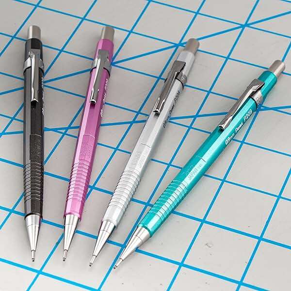 Pentel Sharp Mechanical Pencil, (0.9mm), Metallic Silver Barrel, Box of 12 (P209Z) - Image 7
