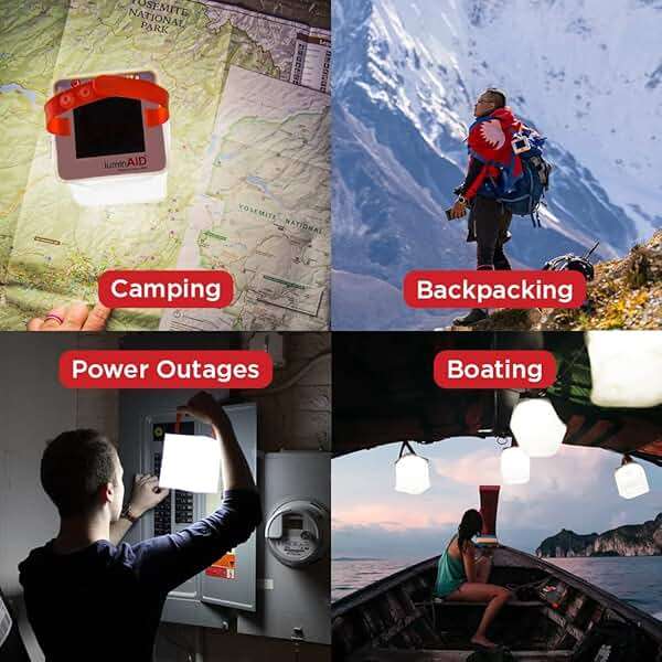 LuminAID Solar Camping Lantern - Inflatable LED Lamp Perfect for Camping, Hiking, Travel and More - Emergency Light for Power Outages, Hurricane, Survival Kits - As Seen on Shark Tank - Image 3
