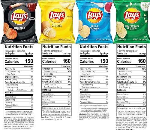 Lay's Potato Chips, 4 Flavor Variety Pack, 1 oz Single Serve Bags, (40 Pack) - Image 2