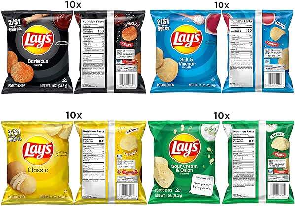 Lay's Potato Chips, 4 Flavor Variety Pack, 1 oz Single Serve Bags, (40 Pack) - Image 3