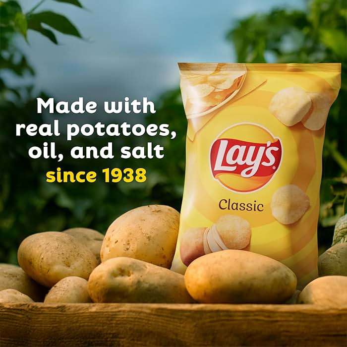 Lay's Potato Chips, 4 Flavor Variety Pack, 1 oz Single Serve Bags, (40 Pack) - Image 7