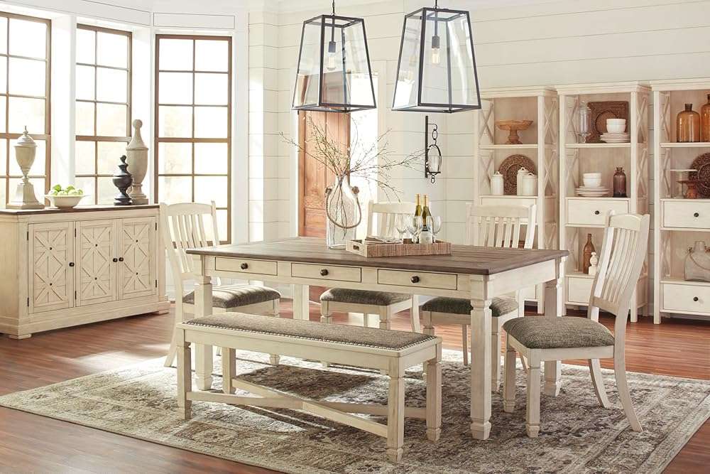 Signature Design by Ashley Bolanburg Dining Chairs Set of 2, Slat Back Cottage Side Chairs, Durable Wood Frame with Cushioned Seat, Ideal for Farmhouse Kitchens, Antiqued White - Image 18