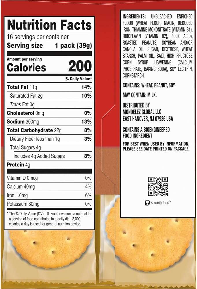 RITZ Peanut Butter Sandwich Crackers, 96 Snack Packs (6 Boxes, 6 Crackers Per Pack) - Image 18