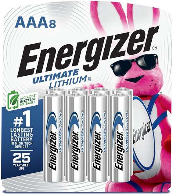 Energizer Ultimate Lithium AAA Batteries (8 Pack), Lithium Triple A Batteries - Image 1