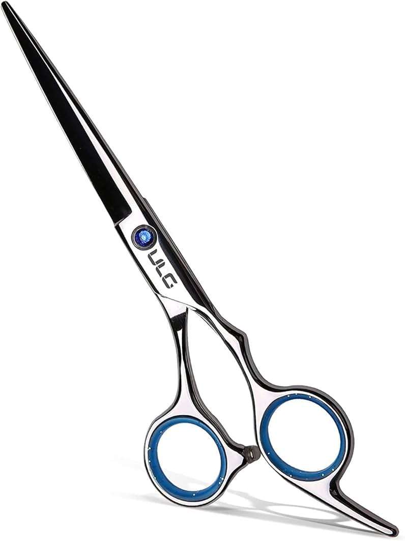 Hair Cutting Scissors, ULG Professional Hair Scissors 6.5 inch Right-Hand Razor Edge Barber Shears Salon Hair Cutting Shears Made of Japanese Stainless Steel, Hand Sharpened Blue - Image 1