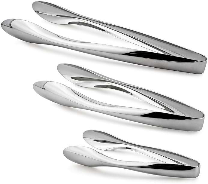 CUISINOX Polished stainless steel serving tongs,6 Inch -Durable Kitchen & Buffet tool - Image 4