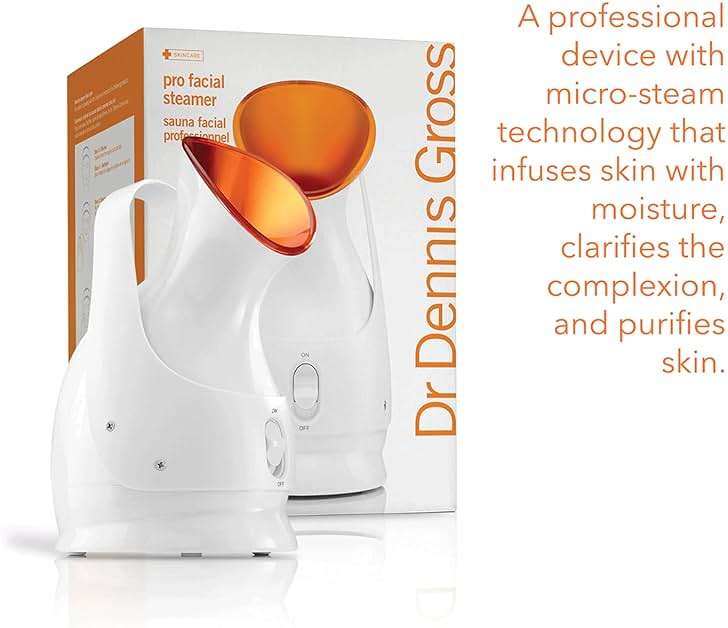 Dr. Dennis Gross Pro Facial Steamer for Facial Deep Cleaning: Infuse Skin with Hydration, Clarify Complexion, and Detox Skin - Image 3