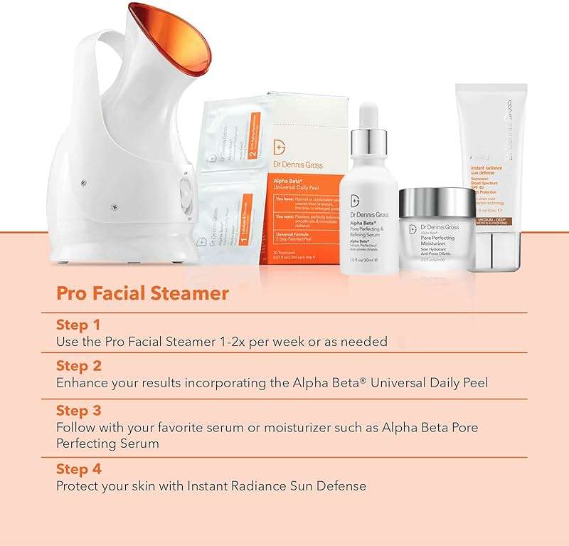 Dr. Dennis Gross Pro Facial Steamer for Facial Deep Cleaning: Infuse Skin with Hydration, Clarify Complexion, and Detox Skin - Image 6