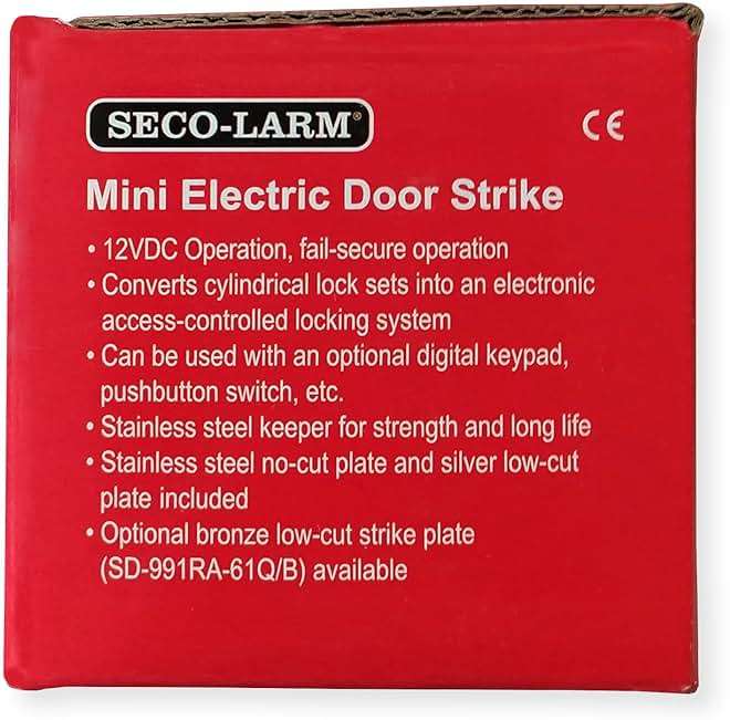 Seco-Larm SD-991A-D1Q Enforcer Mini No-Cut Electric Door Strike, Fail-Secure - Image 5