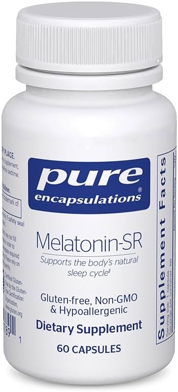 Pure Encapsulations Melatonin-SR - Extended Release Melatonin - Supports Restful Sleep* - Sleep Supplement - Gluten Free & Vegan - 60 Capsules - Product Image
