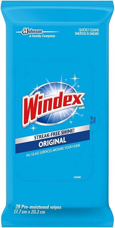 Windex Glass and Multi-Surface Cleaning Wipes, 28 Count - Pack of 6 (168 Total Wipes) - Image 1