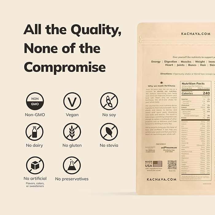 Ka’Chava Whole Body Meal Shake Chocolate 2 lb – Vegan Protein Powder with 85+ Superfoods & Greens – Plant-Based Meal Replacement with Probiotics & Digestive Enzymes – Gluten & Dairy Free (15 Servings) - Image 3