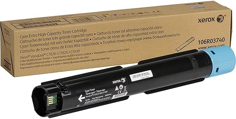 Xerox VersaLink C7020 /C7025 /C7030 Cyan Extra High Capacity Toner Cartridge (16,500 Pages) - 106R03740 - Product Image