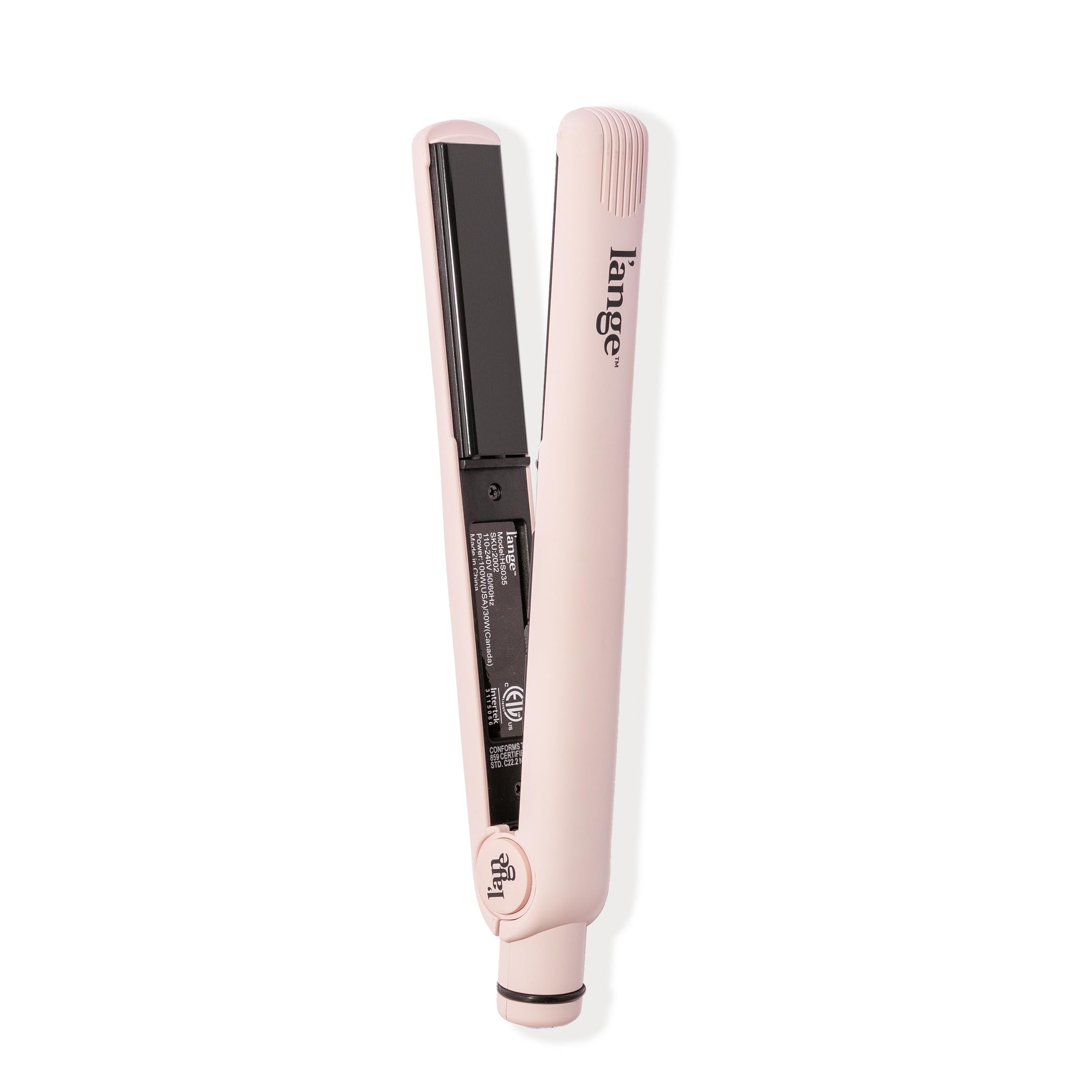 L'ANGE HAIR Aplatir Ceramic 1" Flat Iron | Adjustable Temp & Dual Voltage Hair Straightener | Tourmaline-Infused Plates for Smooth, Frizz-Free Styling | 1 Inch Styling Tool (Blush) - Product Image